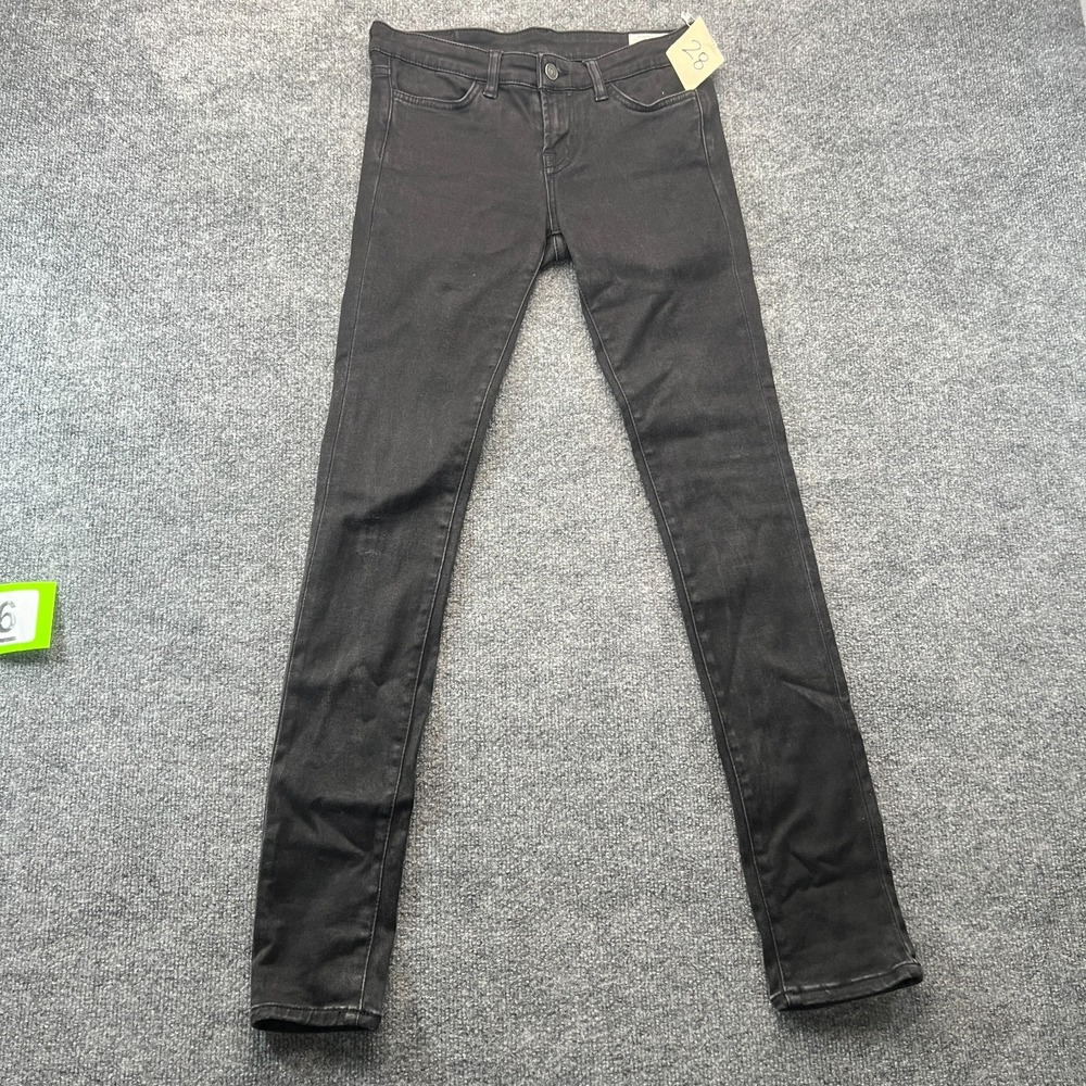 AllSaints Spitalfields Jeans Womens 28x32 Denim Black Stretch Slim Skinny Leg